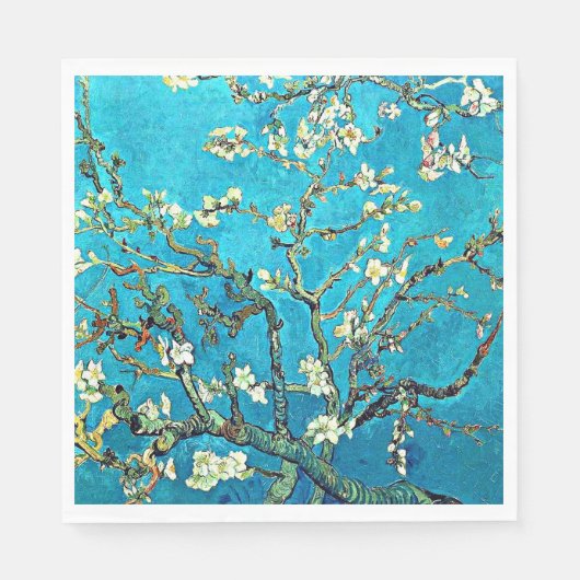 Van Gogh - Zweige mit Almond-Blüten Serviette (Vorderseite)