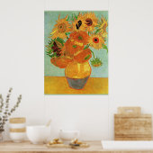 Van Gogh - Zwölf Sonnenblumen Poster (Küche)