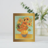 Van Gogh - Zwölf Sonnenblumen Postkarte (Stehend Vorderseite)