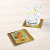 Van Gogh - Zwölf Sonnenblumen Rechteckiger Pappuntersetzer (Vor Ort)