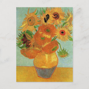 Van Gogh Zwölf Sonnenblumen, Vintage Save-the-Date Ankündigungspostkarte