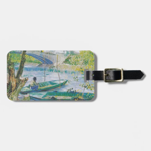 Van Goghfischer und -boote in Pont de Clichy Gepäckanhänger (Vorderseite horizontal)