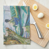 Van Goghfischer und -boote in Pont de Clichy Geschirrtuch (Viertel Falte)