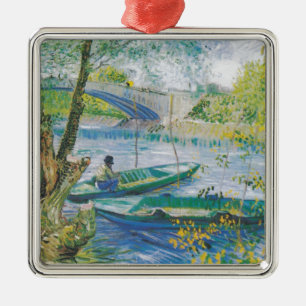 Van Goghfischer und -boote in Pont de Clichy Ornament Aus Metall