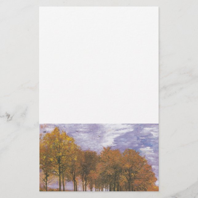 Van- Goghherbst-Fall-Baum verlässt Schicksal (Vorderseite)
