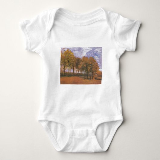Van- Goghherbst-Fall-Baum verlässt Schicksal Baby Strampler (Vorderseite)