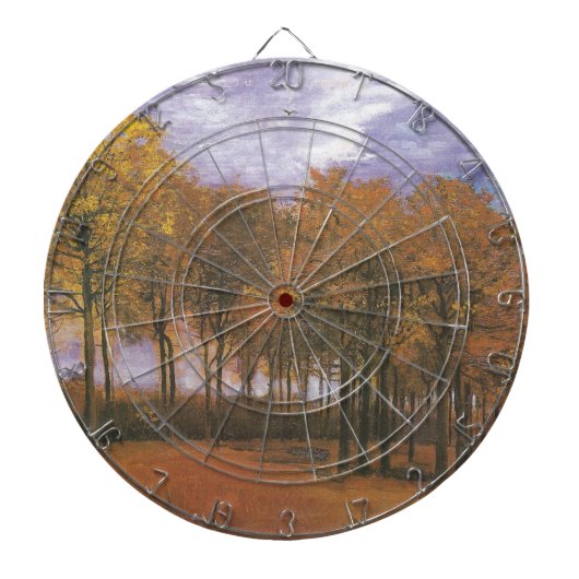 Van- Goghherbst-Fall-Baum verlässt Schicksal Dartscheibe (vorne)