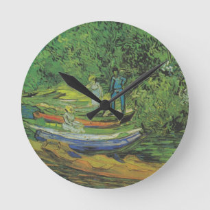 Van- Goghnatur-Boat See-Schicksal Runde Wanduhr