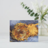 Van Gogh's 2 Cut Sunflowers Postkarte (Stehend Vorderseite)
