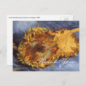 Van Gogh's 2 Cut Sunflowers Postkarte (Vorne/Hinten)