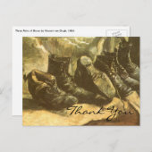 Van Gogh's 3 Paar Schuhe Postkarte (Vorne/Hinten)