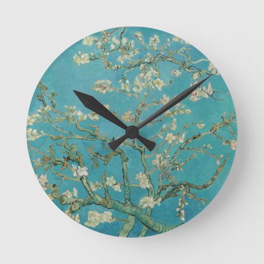 Van gogh's Almond Blossom Runde Wanduhr (Vorderseite)