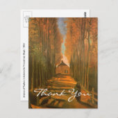 Van Gogh's Avenue of Poplars Postkarte (Vorne/Hinten)