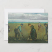 Van Gogh's Bauern oder Bauer, die Kartoffeln pflan Einladung (Vorderseite)