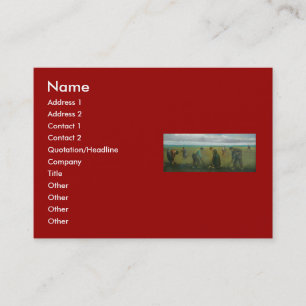 Van Gogh's Bauern oder Bauer, die Kartoffeln pflan Visitenkarte