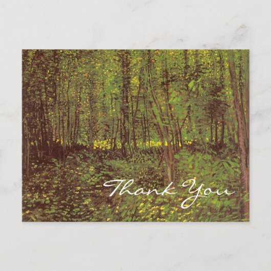 Van Gogh's Bäume und Unterwachstum Postkarte (Vorderseite)