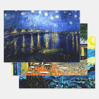 Van Gogh's beliebteste Gemälde Wrapping Paper Geschenkpapier Set