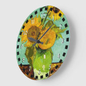 Van Gogh's berühmte Malerei, Sonnenblumen, 1888 Große Wanduhr (Winkel)