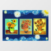 Van Gogh's berühmte Sonnenblumen Fensteraufkleber (Blatt)