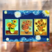 Van Gogh's berühmte Sonnenblumen Fensteraufkleber (Blatt 2)