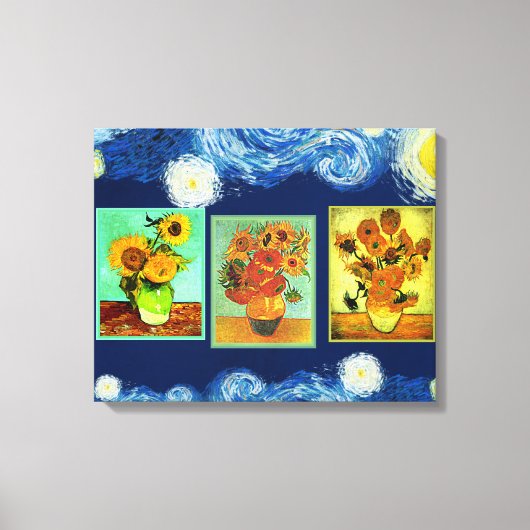 Van Gogh's berühmte Sonnenblumen Leinwanddruck (Vorderseite)