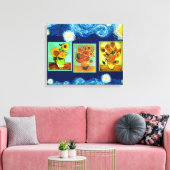 Van Gogh's berühmte Sonnenblumen Leinwanddruck (Insitu (Wohnzimmer))