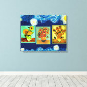 Van Gogh's berühmte Sonnenblumen Leinwanddruck (Insitu (Holzboden))