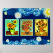 Van Gogh's berühmte Sonnenblumen Poster (Vorne)