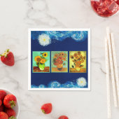 Van Gogh's berühmte Sonnenblumen Serviette (Beispiel)