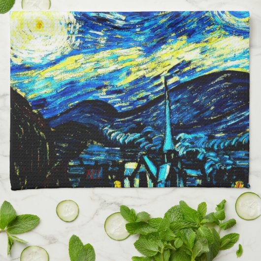 Van Gogh's berühmte Starry Night Geschirrtuch (Gefaltet)