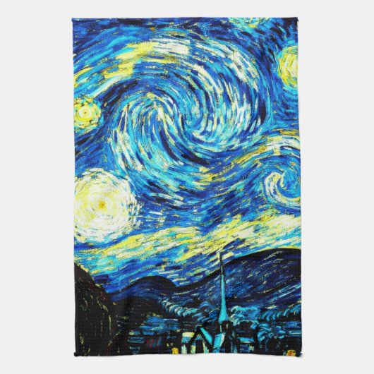 Van Gogh's berühmte Starry Night Geschirrtuch (Vertikal)