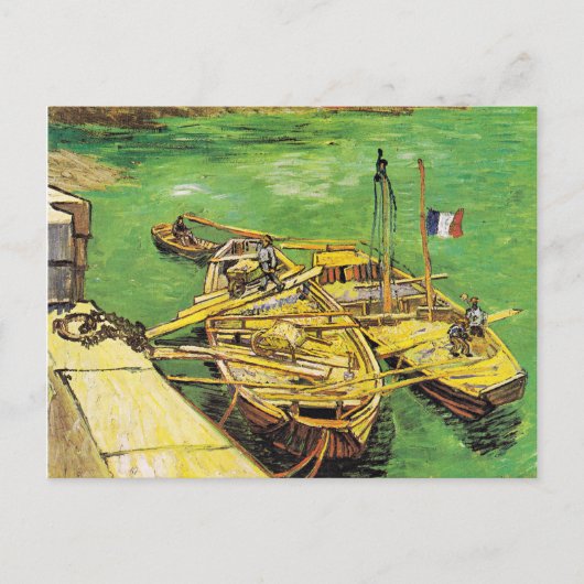 Van Goghs berühmtes Gemälde, Rhone Boats, 1888 Postkarte (Vorderseite)