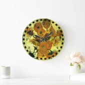 Van Gogh's berühmtes Gemälde, Sonnenblumen 14 Große Wanduhr (Zuhause)