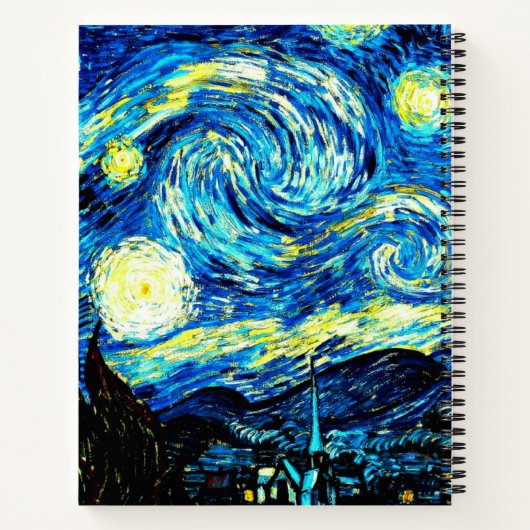 Van Gogh's berühmtes Gemälde, Starry Night, Notizblock (Rückseite)