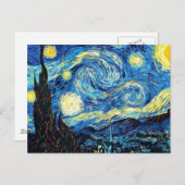 Van Gogh's berühmtes Gemälde, Starry Night Postkarte (Vorne/Hinten)