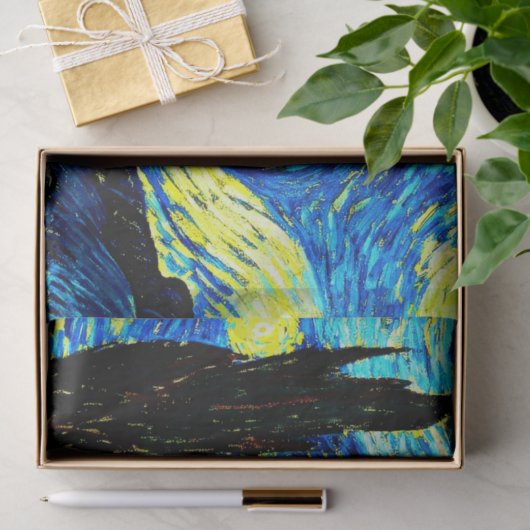 Van Gogh's berühmtes Gemälde, Starry Night, Seidenpapier (Geschenk)