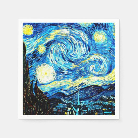 Van Gogh's berühmtes Gemälde, Starry Night Serviette (Vorderseite)