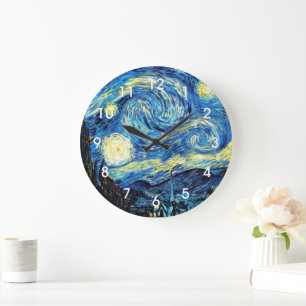 Van Goghs berühmtes Gemälde, Sternennacht, Große Wanduhr