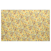 Van Gogh's Blue Iris Floral on Yellow Stoff (Yard (91,4 cm))