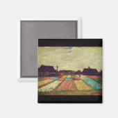 Van Gogh's blühende Schönheit: Bulb Fields Magnet (Vorderseite/Rückseite)