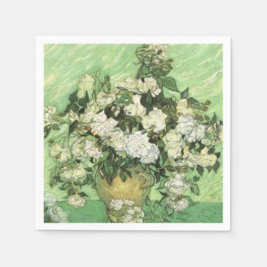 Van Gogh's Blume in Vase Serviette (Vorderseite)