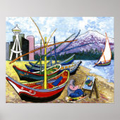 Van Gogh's Boats Poster (Vorne)