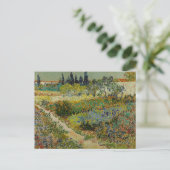 Van Gogh's Classic Painting Garden in Arles Postkarte (Stehend Vorderseite)
