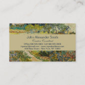 Van Gogh's Classic Painting Garden in Arles Visitenkarte (Rückseite)