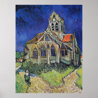 Van Gogh's Die Kirche in Auvers Poster