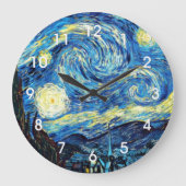 Van Gogh's famous painting, Starry Night, Große Wanduhr (Vorderseite)