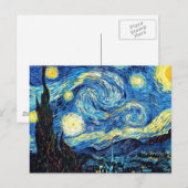 Van Gogh's famous painting, Starry Night Postkarte (Vorne/Hinten)