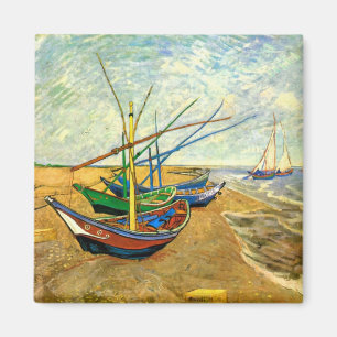 Van Goghs Fischerboote am Strand von Saintes-Marie Magnet