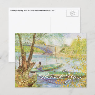 Van Gogh's Fishing im Frühjahr Postkarte
