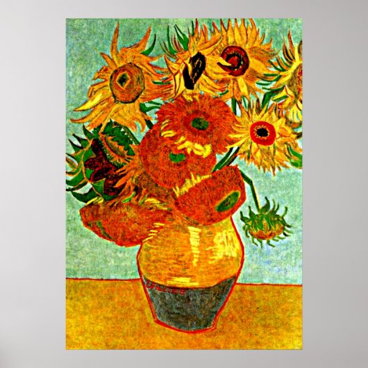 Van Gogh's geliebte Sonnenblumen (12) Poster (Vorne)